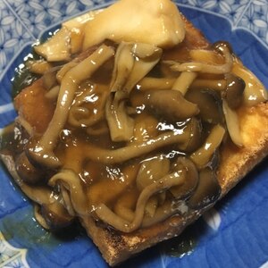 厚揚げのキノコあんかけ